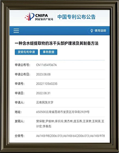 一种水蛭提取物的冻干头部护理液及其制备方法